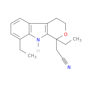 Pyrano[3,4-b]indole-1-acetonitrile, 1,8-diethyl-1,3,4,9-tetrahydro-