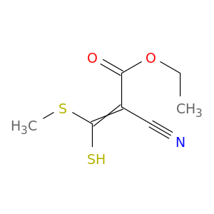 2-Propenoic acid, 2-cyano-3-mercapto-3-(methylthio)-, ethyl ester