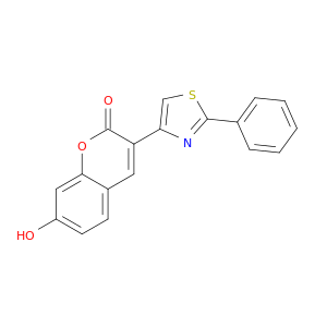 2H-1-Benzopyran-2-one, 7-hydroxy-3-(2-phenyl-4-thiazolyl)-