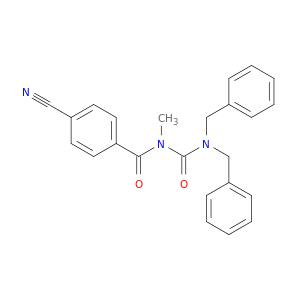 Benzamide, N-[[bis(phenylmethyl)amino]carbonyl]-4-cyano-N-methyl-