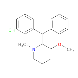 2-(diphenylmethyl)-3-methoxy-1-methylpiperidine hydrochloride(1:1)