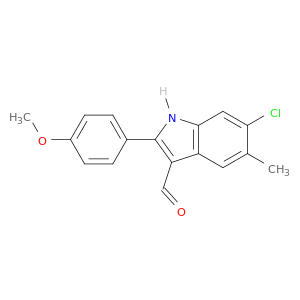 1H-Indole-3-carboxaldehyde, 6-chloro-2-(4-methoxyphenyl)-5-methyl-