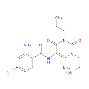 BENZAMIDE, 2-AMINO-N-(6-AMINO-1,2,3,4-TETRAHYDRO-2,4-DIOXO-1,3-DIPROPYL-5-PYRIMIDINYL)-4-CHLORO-