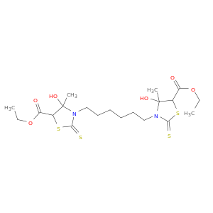 diethyl 3,3'-hexane-1,6-diylbis(4-hydroxy-4-methyl-2-thioxo-1,3-thiazolidine-5-carboxylate)