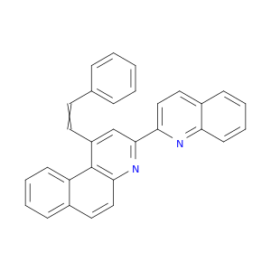 Benzo[f]quinoline, 1-(2-phenylethenyl)-3-(2-quinolinyl)-