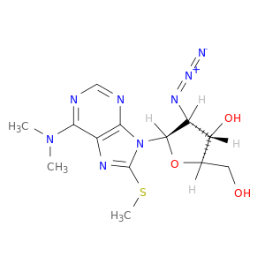 Adenosine, 2'-azido-2'-deoxy-N,N-dimethyl-8-(methylthio)-