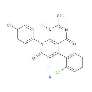 Pyrido[2,3-d]pyrimidine-6-carbonitrile,5-(2-chlorophenyl)-8-(4-chlorophenyl)-3,4,7,8-tetrahydro-2-methyl-4,7-dioxo-