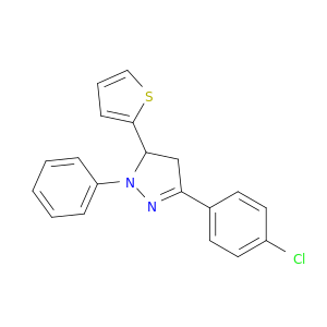 1H-Pyrazole, 3-(4-chlorophenyl)-4,5-dihydro-1-phenyl-5-(thienyl)-