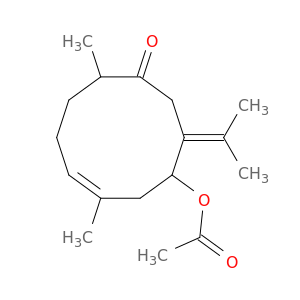 5-Cyclodecen-1-one, 8-(acetyloxy)-2,6-dimethyl-9-(1-methylethylidene)-