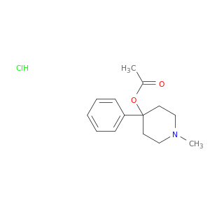 1-methyl-4-phenylpiperidin-4-yl acetate hydrochloride(1:1)
