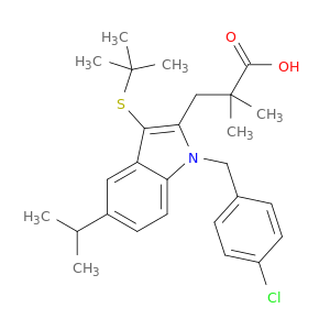 3-(3-(叔丁硫基)-1-(4-氯苄基)-5-异丙基-1H-吲哚-2-基)-2,2-二甲基丙酸