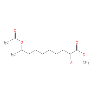 Decanoic acid, 9-(acetyloxy)-2-bromo-, methyl ester