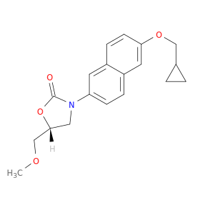 2-Oxazolidinone, 3-(6-(cyclopropylmethoxy)-2-naphthalenyl)-5-(methoxymethyl)-, (R)-
