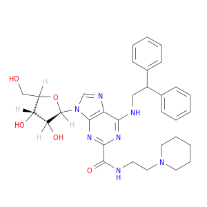 ADENOSINE, N-(2,2-DIPHENYLETHYL)-2-[[[2-(1-PIPERIDINYL)ETHYL]AMINO]CARBONYL]- (9CI)