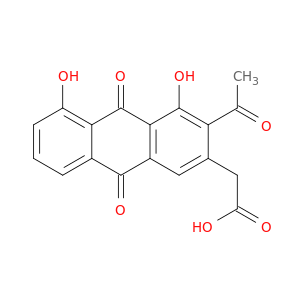 2-Anthraceneaceticacid, 3-acetyl-9,10-dihydro-4,5-dihydroxy-9,10-dioxo-
