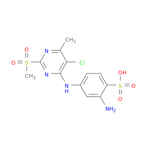 2-氨基-4-[[5-氯-6-甲基-2-(甲基磺酰基)-4-嘧啶基]氨基]苯磺酸