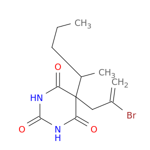 2,4,6(1H,3H,5H)-Pyrimidinetrione,5-(2-bromo-2-propenyl)-5-sec-pentyl- (9CI)