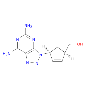 2-Cyclopentene-1-methanol,4-(5,7-diamino-3H-1,2,3-triazolo[4,5-d]pyrimidin-3-yl)-, (1R,4S)-rel-