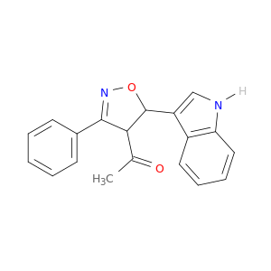 Ethanone, 1-[4,5-dihydro-5-(1H-indol-3-yl)-3-phenyl-4-isoxazolyl]-