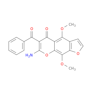 5H-Furo[3,2-g][1]benzopyran-5-one, 7-amino-6-benzoyl-4,9-dimethoxy-