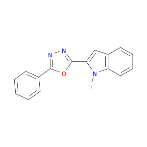 1H-Indole, 2-(5-phenyl-1,3,4-oxadiazol-2-yl)-