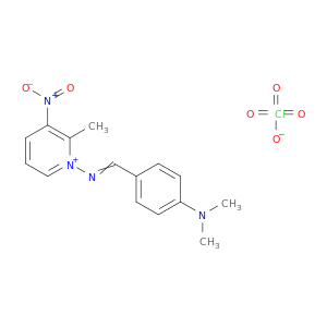 1-(((4-(DIMETHYLAMINO)PHENYL)METHYLENE)AMINO)-2-METHYL-3-NITROPYRIDINIUM PERCHLORATE