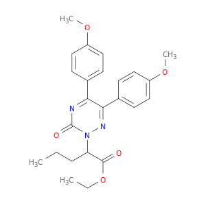 1,2,4-Triazine-2(3H)-aceticacid, 5,6-bis(4-methoxyphenyl)-3-oxo-a-propyl-, ethyl ester