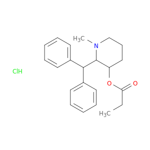 2-(diphenylmethyl)-1-methylpiperidin-3-yl propanoate hydrochloride(1:1)