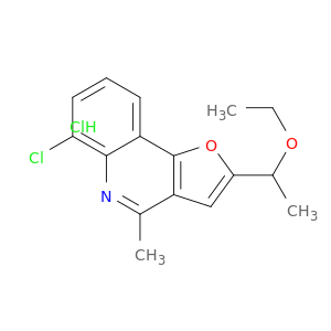 Furo[3,2-c]quinoline, 6-chloro-2-(1-ethoxyethyl)-4-methyl-, hydrochloride