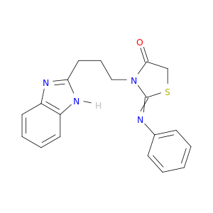 4-Thiazolidinone, 3-[3-(1H-benzimidazol-2-yl)propyl]-2-(phenylimino)-