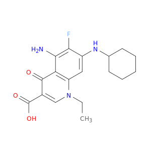 5-氨基-7-(环己基氨基)-1-乙基-6-氟-4-氧代-1,4-二氢喹啉-3-甲酸