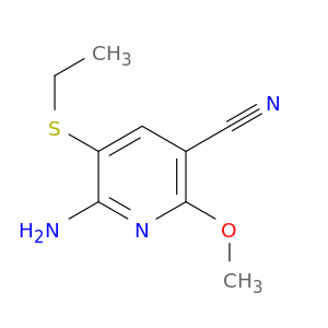 3-Pyridinecarbonitrile, 6-amino-5-(ethylthio)-2-methoxy-