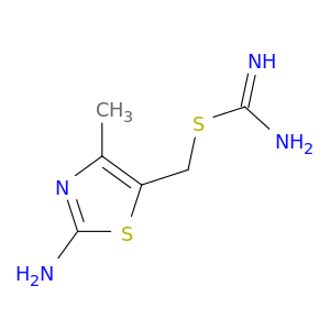 Carbamimidothioic acid,(2-amino-4-methyl-5-thiazolyl)methyl ester