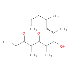 8-Tridecene-3,5-dione, 7-hydroxy-4,6,8,10-tetramethyl-