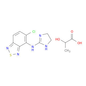 3-chloro-N-(4,5-dihydro-1H-imidazol-2-yl)-8-thia-7,9-diazabicyclo[4.3.0]nona-2,4,6,9-tetraen-2-amine; 2-hydroxypropanoic acid
