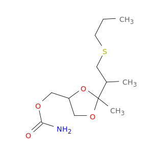 2-METHYL-2-(1-METHYL-2-(PROPYLTHIO)ETHYL)-1,3-DIOXOLANE-4-METHANOL CARBAMATE