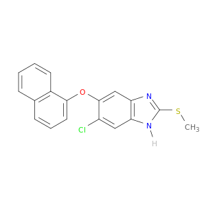 1H-Benzimidazole, 5-chloro-2-(methylthio)-6-(1-naphthalenyloxy)-