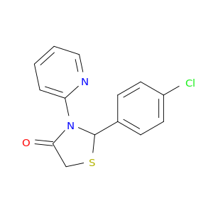 4-Thiazolidinone, 2-(4-chlorophenyl)-3-(2-pyridinyl)-