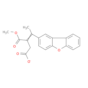 Butanedioic acid, [1-(2-dibenzofuranyl)ethylidene]-, 1-methyl ester