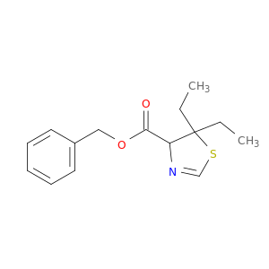 4-Thiazolecarboxylic acid, 5,5-diethyl-4,5-dihydro-, phenylmethyl ester