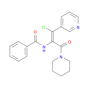 (Z)-N-(1-Chloro-3-oxo-3-(piperidin-1-yl)-1-(pyridin-3-yl)prop-1-en-2-yl)benzamide