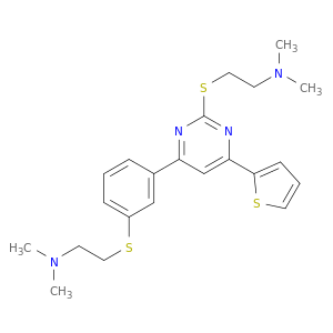 Ethanamine,2-[[4-[3-[[2-(dimethylamino)ethyl]thio]phenyl]-6-(2-thienyl)-2-pyrimidinyl]thio]-N,N-dimethyl-
