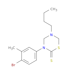 3-(4-bromo-3-methylphenyl)-5-butyl-1,3,5-thiadiazinane-2-thione