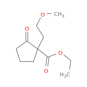 Cyclopentanecarboxylic acid, 1-(2-methoxyethyl)-2-oxo-, ethyl ester