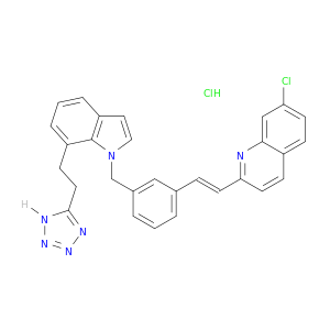 Quinoline,7-chloro-2-[(1E)-2-[3-[[7-[2-(1H-tetrazol-5-yl)ethyl]-1H-indol-1-yl]methyl]phenyl]ethenyl]-,hydrochloride (9CI)
