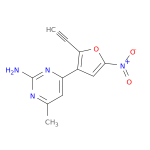 4-(2-ethynyl-5-nitrofuran-3-yl)-6-methylpyrimidin-2-amine