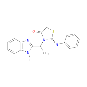 4-Thiazolidinone, 3-[1-(1H-benzimidazol-2-yl)ethyl]-2-(phenylimino)-
