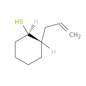 Cyclohexanethiol, 2-(2-propenyl)-, trans-