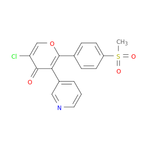 4H-Pyran-4-one, 5-chloro-2-[4-(methylsulfonyl)phenyl]-3-(3-pyridinyl)-