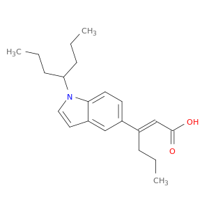 2-Hexenoic acid, 3-[1-(1-propylbutyl)-1H-indol-5-yl]-, (E)-
